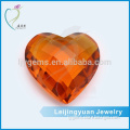 Hot sale synthetic 10x10mm heart champagne cubic zirconia stones
